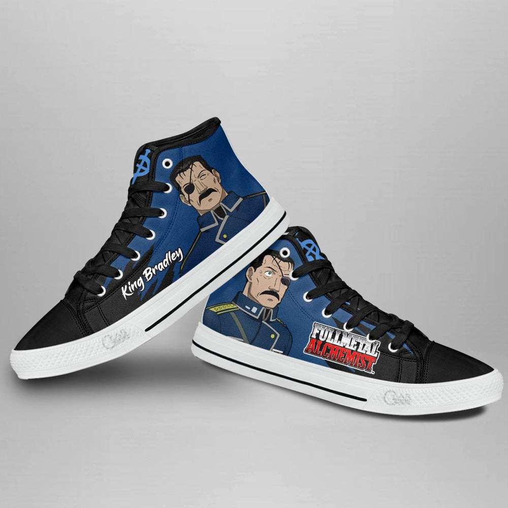 Fullmetal Alchemist King Bradley High Top Shoes Custom Anime Sneakers
