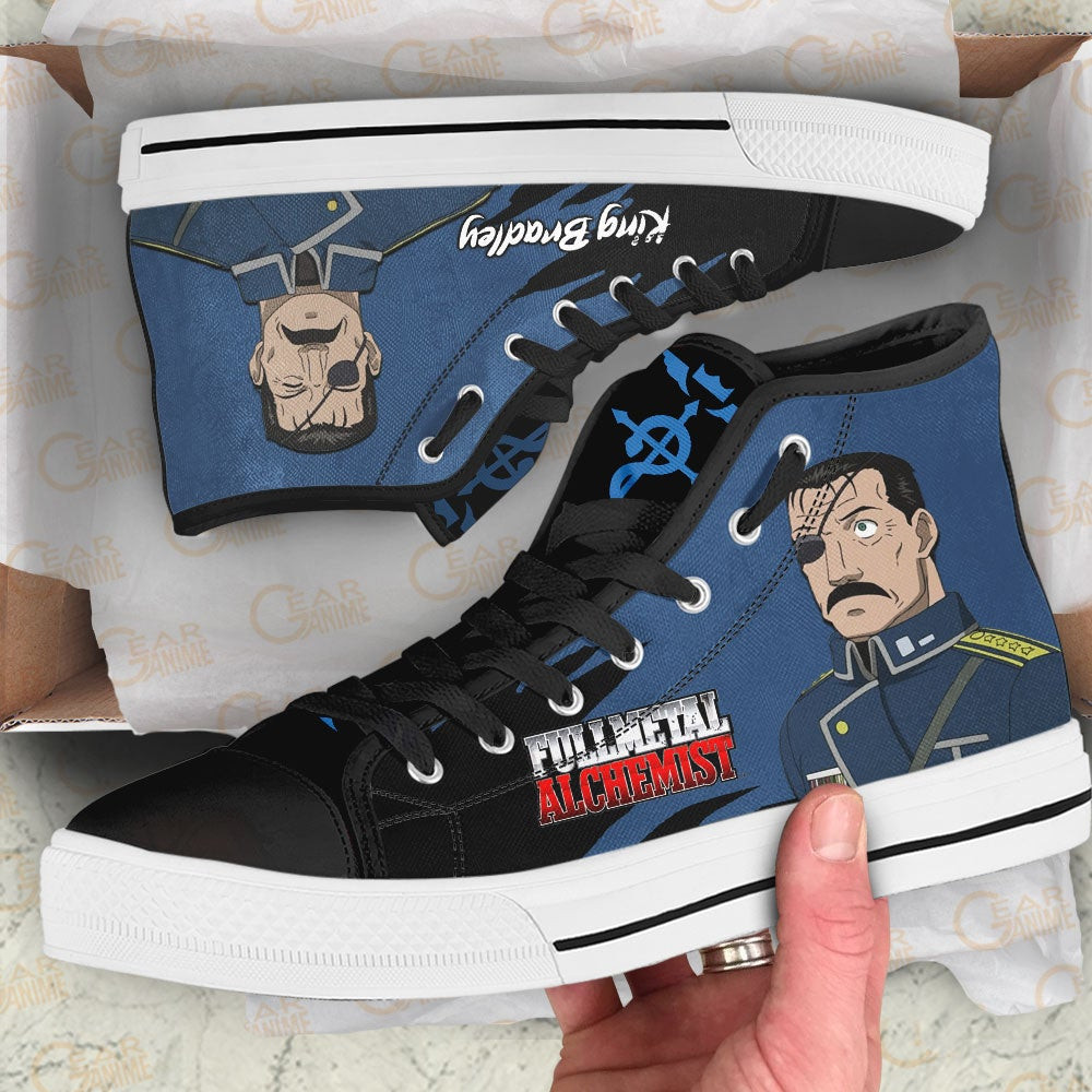 Fullmetal Alchemist King Bradley High Top Shoes Custom Anime Sneakers