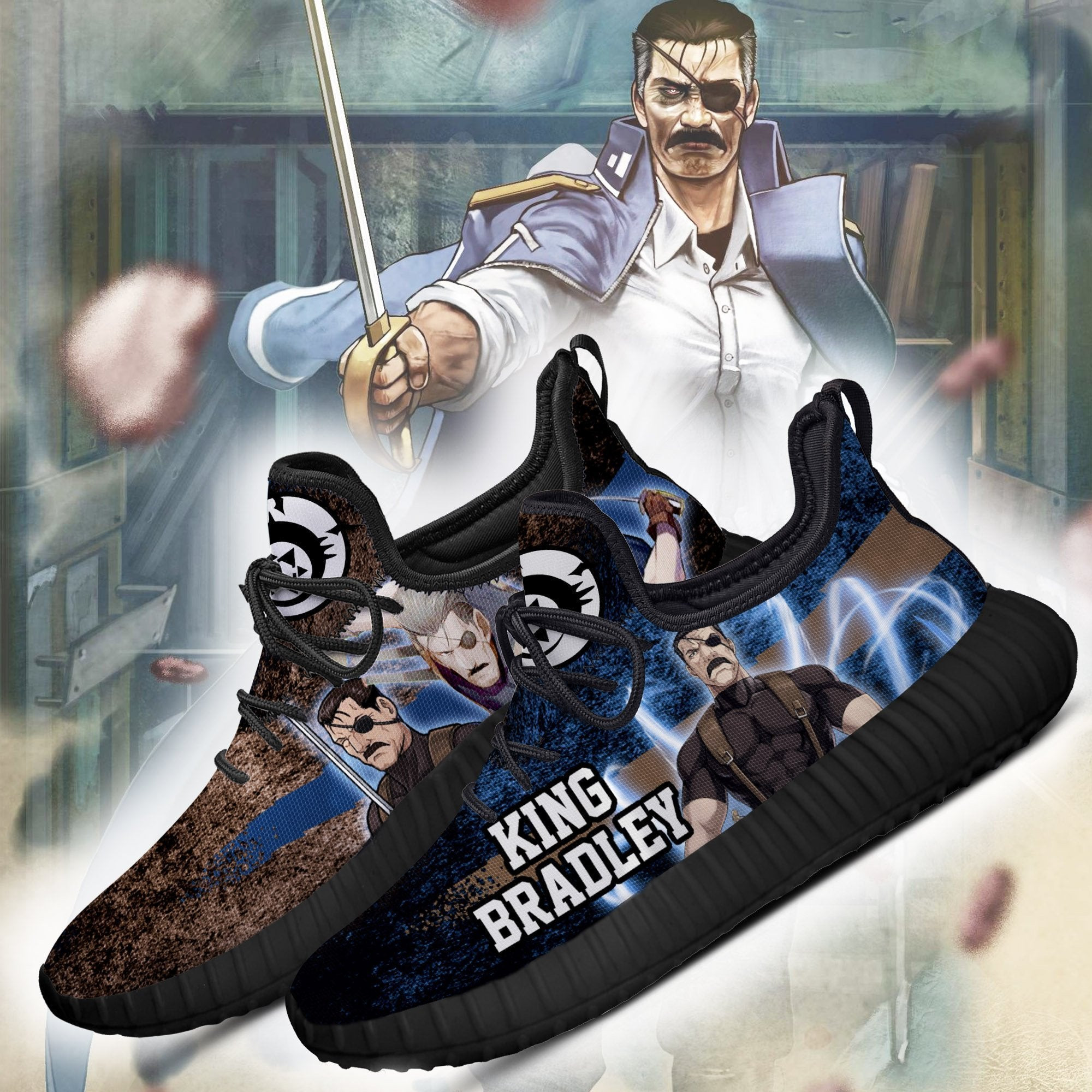 Fullmetal Alchemist King Bradley Reze Shoes Character Anime Sneakers