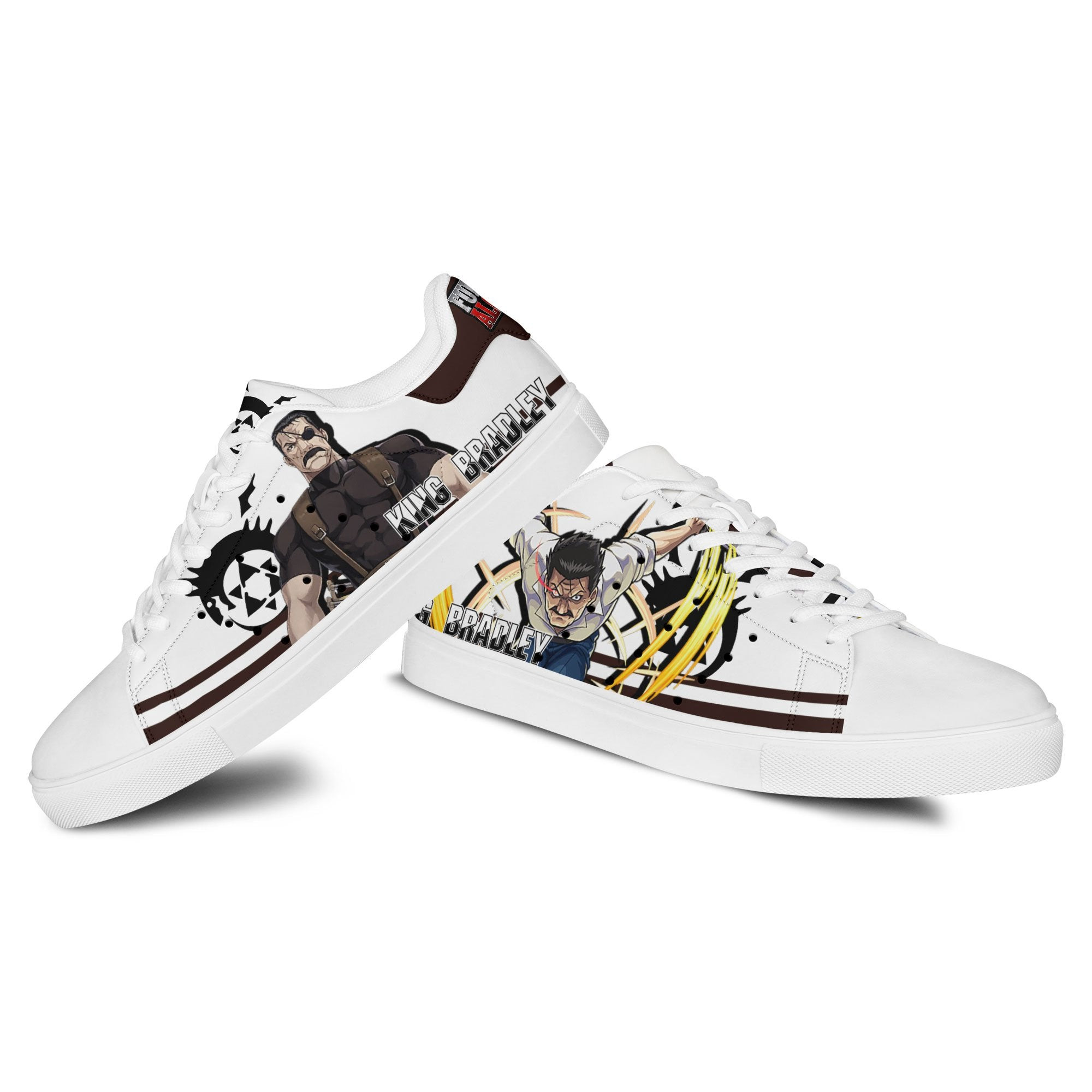 Fullmetal Alchemist King Bradley Skate Sneakers Custom Anime Shoes