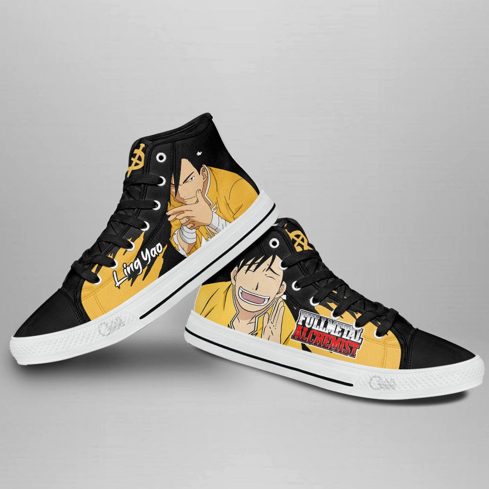 Fullmetal Alchemist Ling Yao High Top Shoes Custom Anime Sneakers