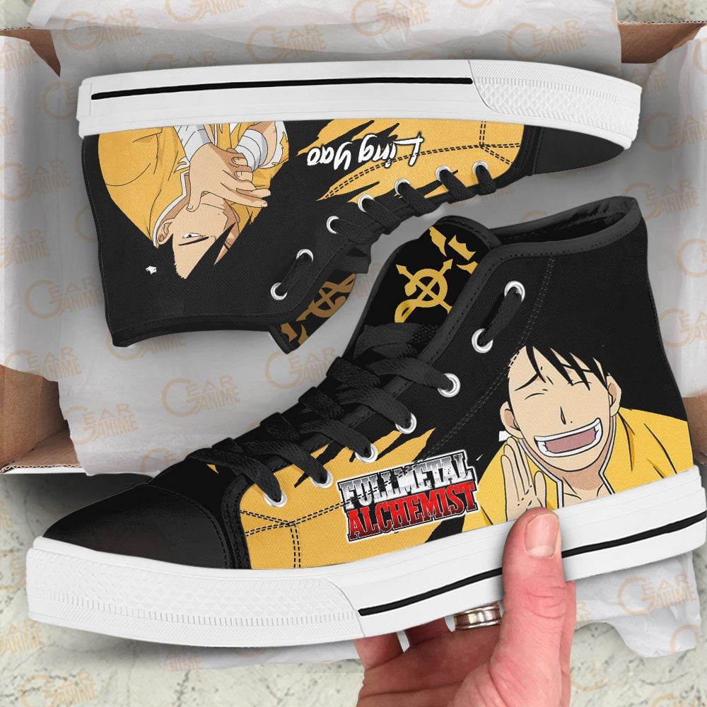 Fullmetal Alchemist Ling Yao High Top Shoes Custom Anime Sneakers