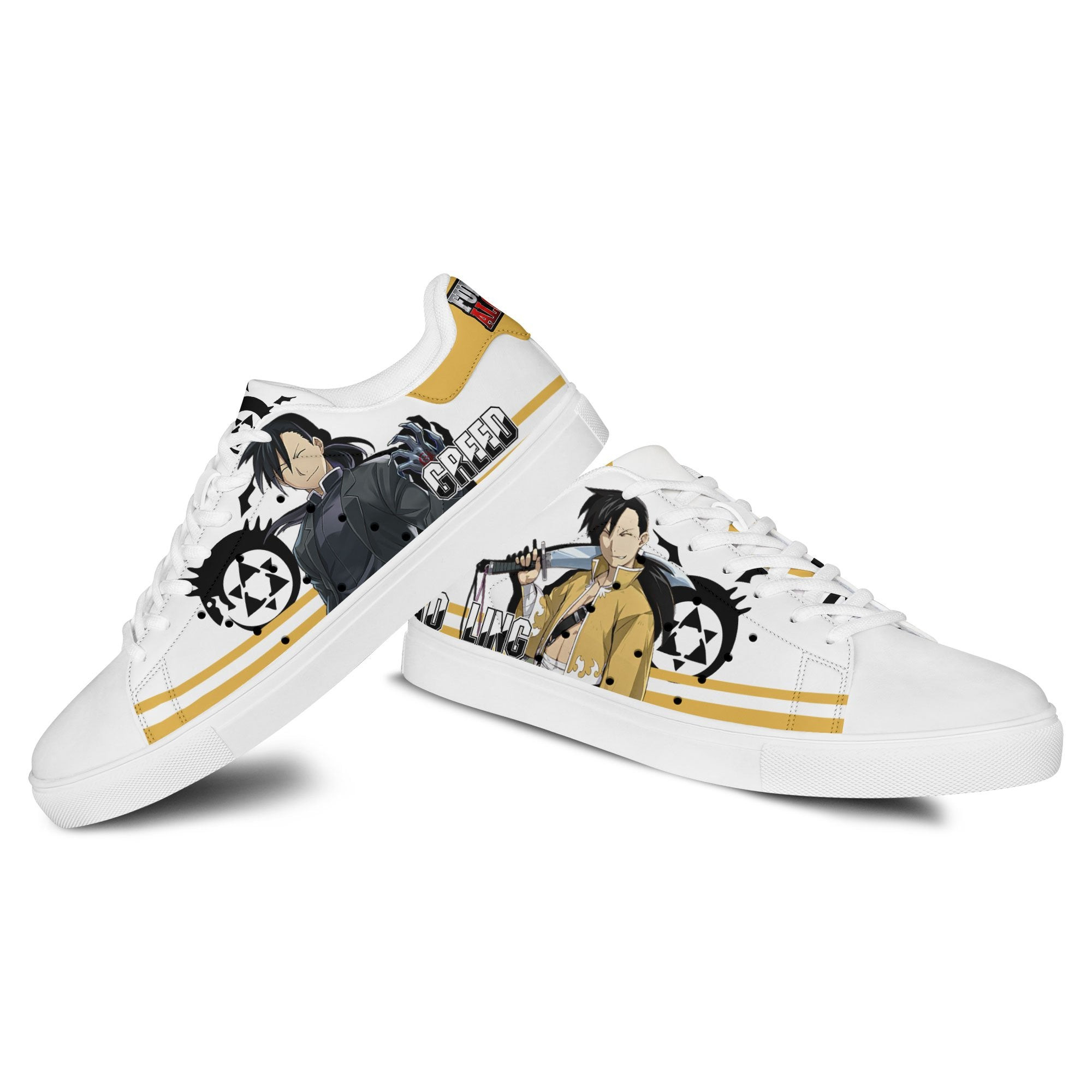 Fullmetal Alchemist Ling Yao Skate Sneakers Custom Anime Shoes