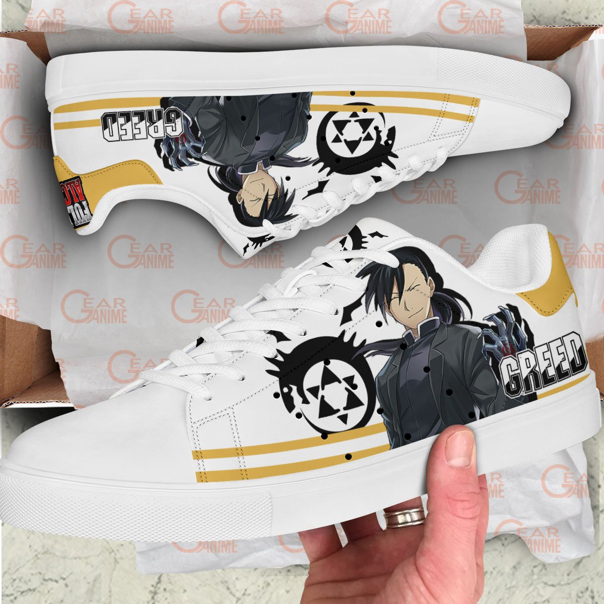 Fullmetal Alchemist Ling Yao Skate Sneakers Custom Anime Shoes