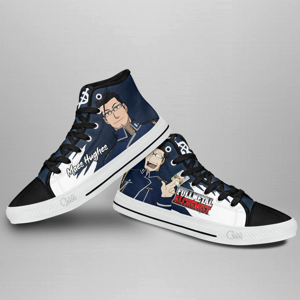 Fullmetal Alchemist Maes Hughes High Top Shoes Custom Anime Sneakers