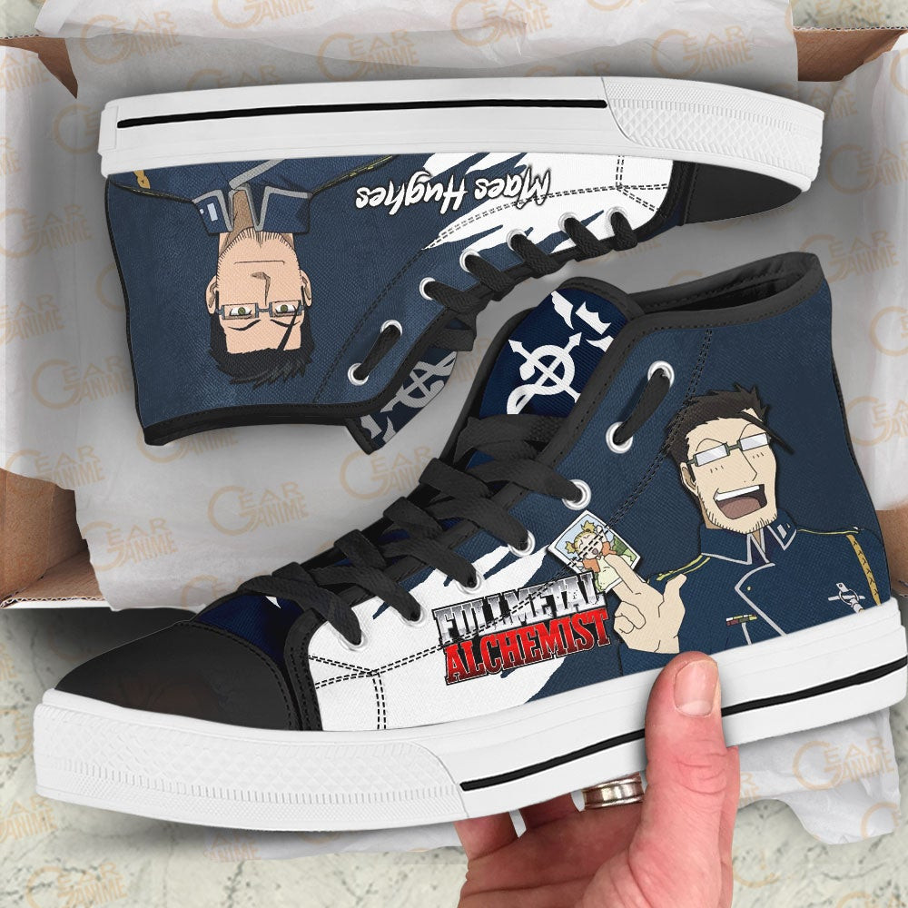 Fullmetal Alchemist Maes Hughes High Top Shoes Custom Anime Sneakers