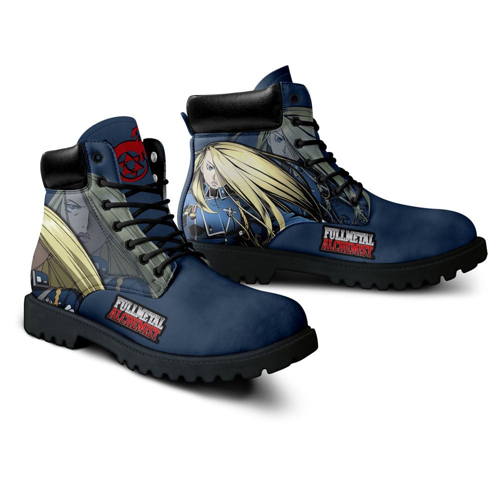 Fullmetal Alchemist Olivier Mira Armstrong Boots Custom Anime Shoes
