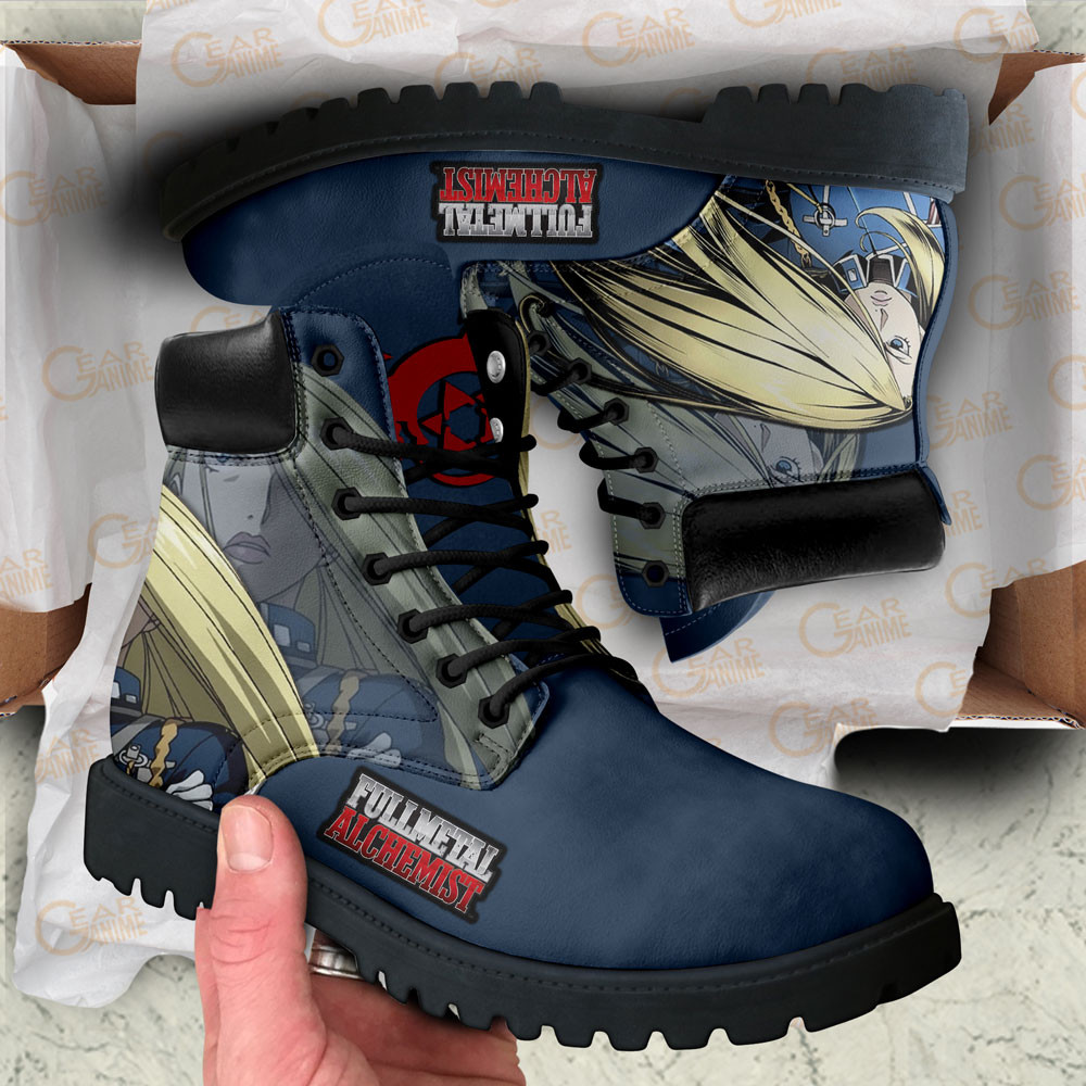Fullmetal Alchemist Olivier Mira Armstrong Boots Custom Anime Shoes