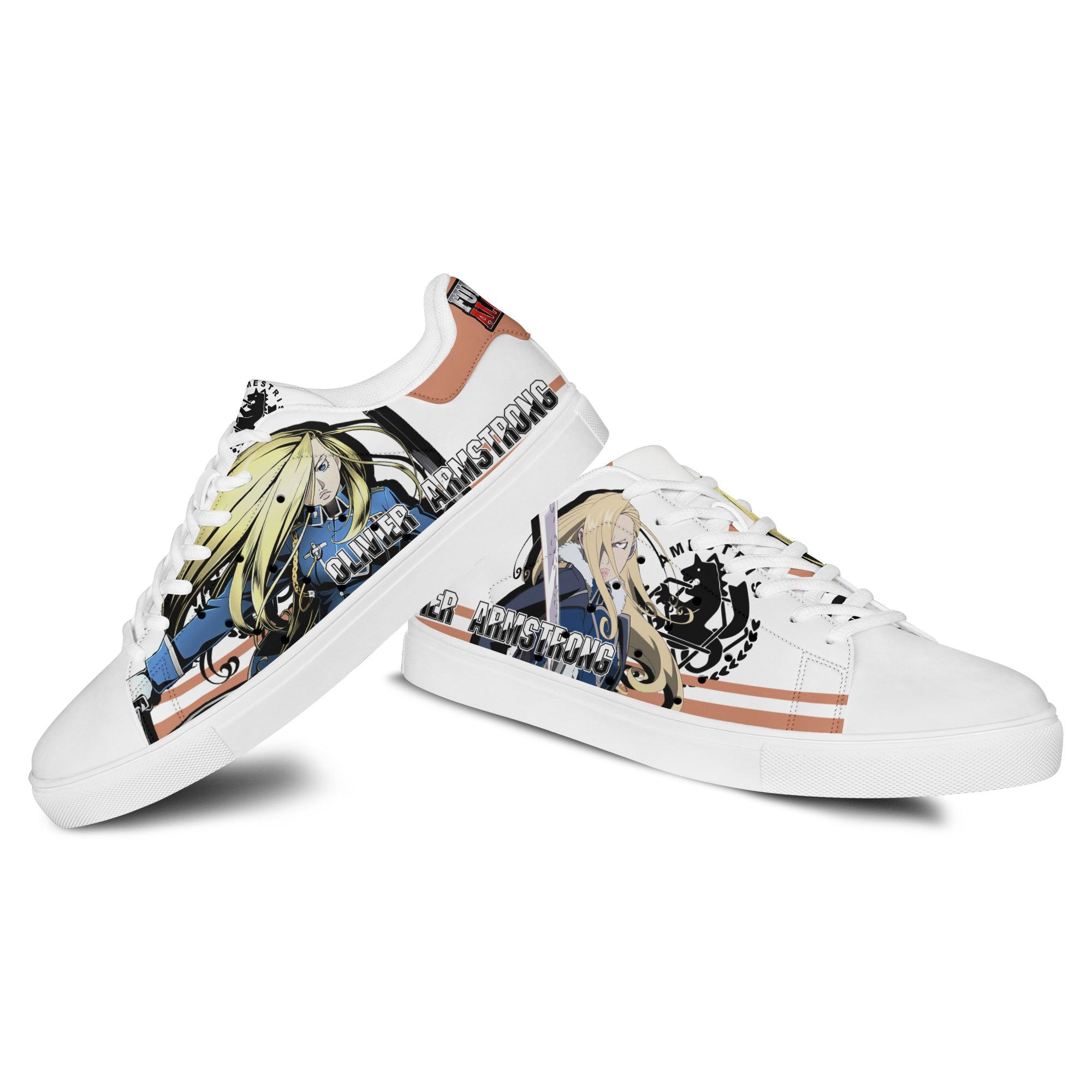 Fullmetal Alchemist Olivier Mira Armstrong Skate Sneakers Custom Anime Shoes