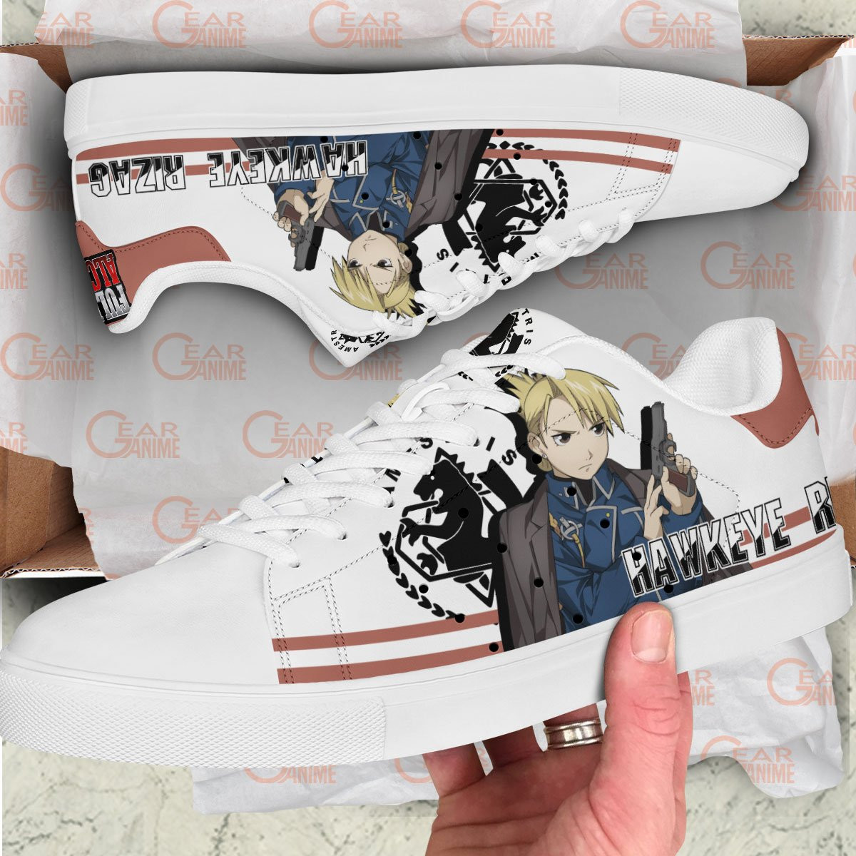 Fullmetal Alchemist Riza Hawkeye Skate Sneakers Custom Anime Shoes