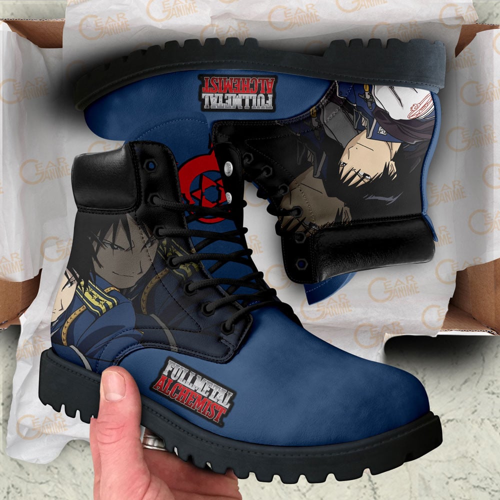 Fullmetal Alchemist Roy Mustang Boots Custom Anime Shoes