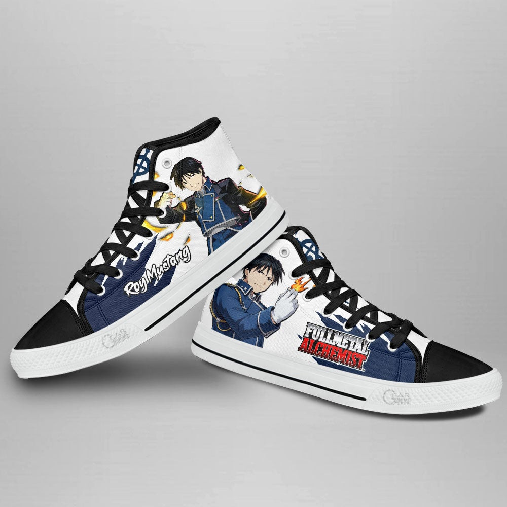 Fullmetal Alchemist Roy Mustang High Top Shoes Custom Anime Sneakers