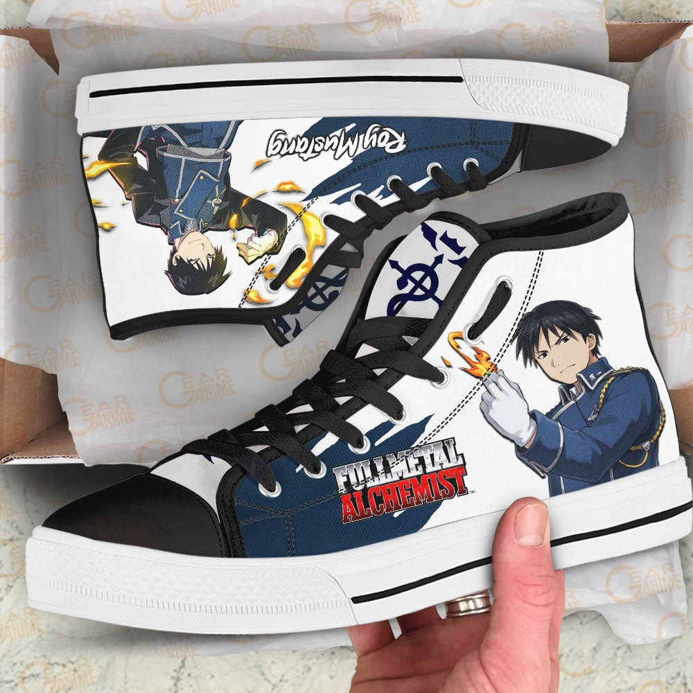 Fullmetal Alchemist Roy Mustang High Top Shoes Custom Anime Sneakers