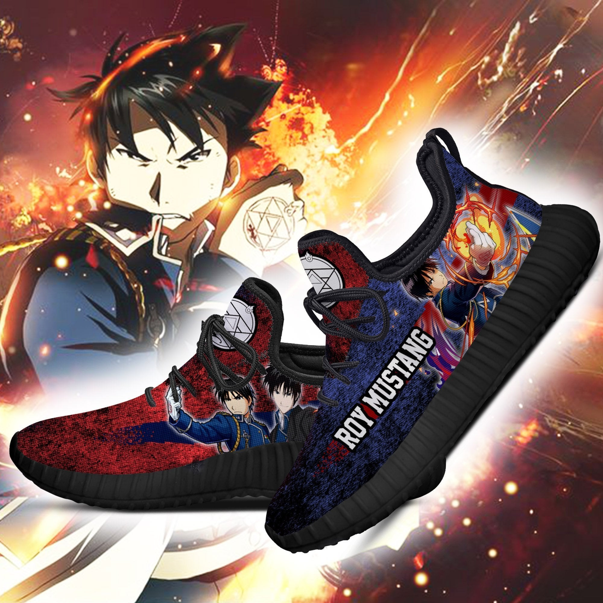 Fullmetal Alchemist Roy Reze Shoes Character Anime Sneakers
