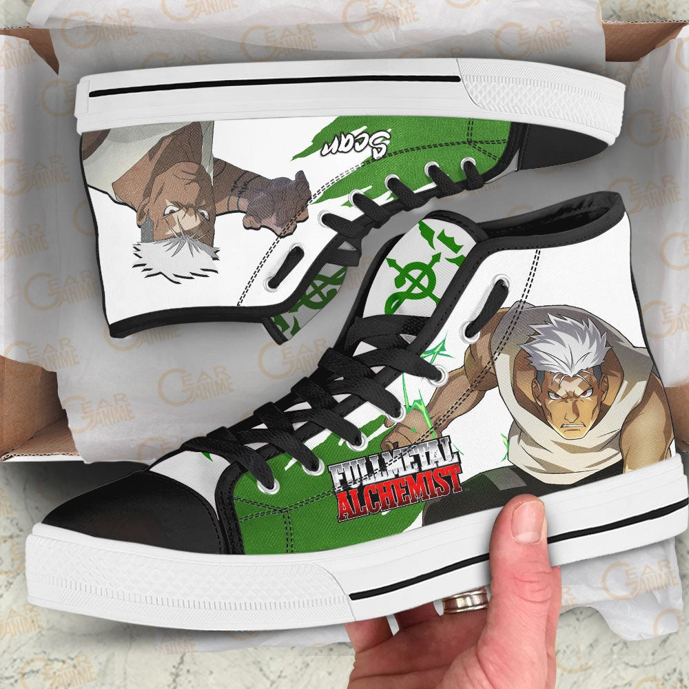 Fullmetal Alchemist Scar High Top Shoes Custom Anime Sneakers