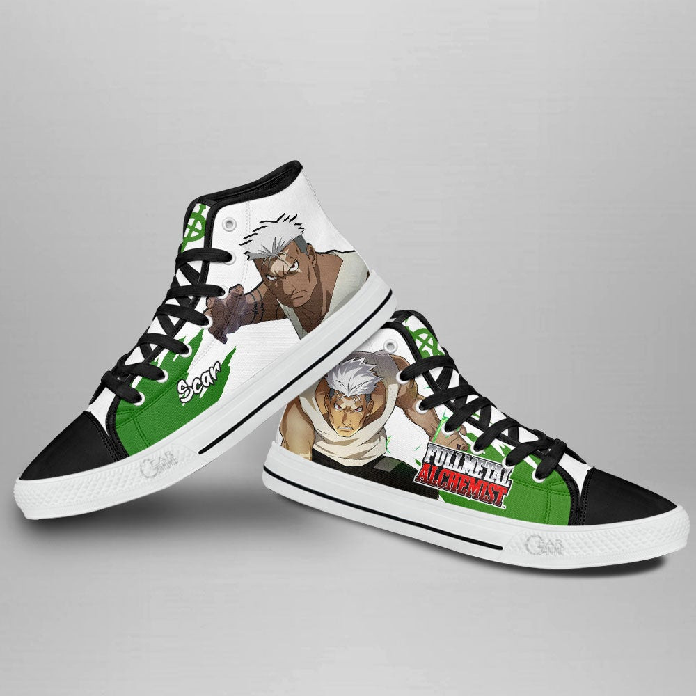 Fullmetal Alchemist Scar High Top Shoes Custom Anime Sneakers