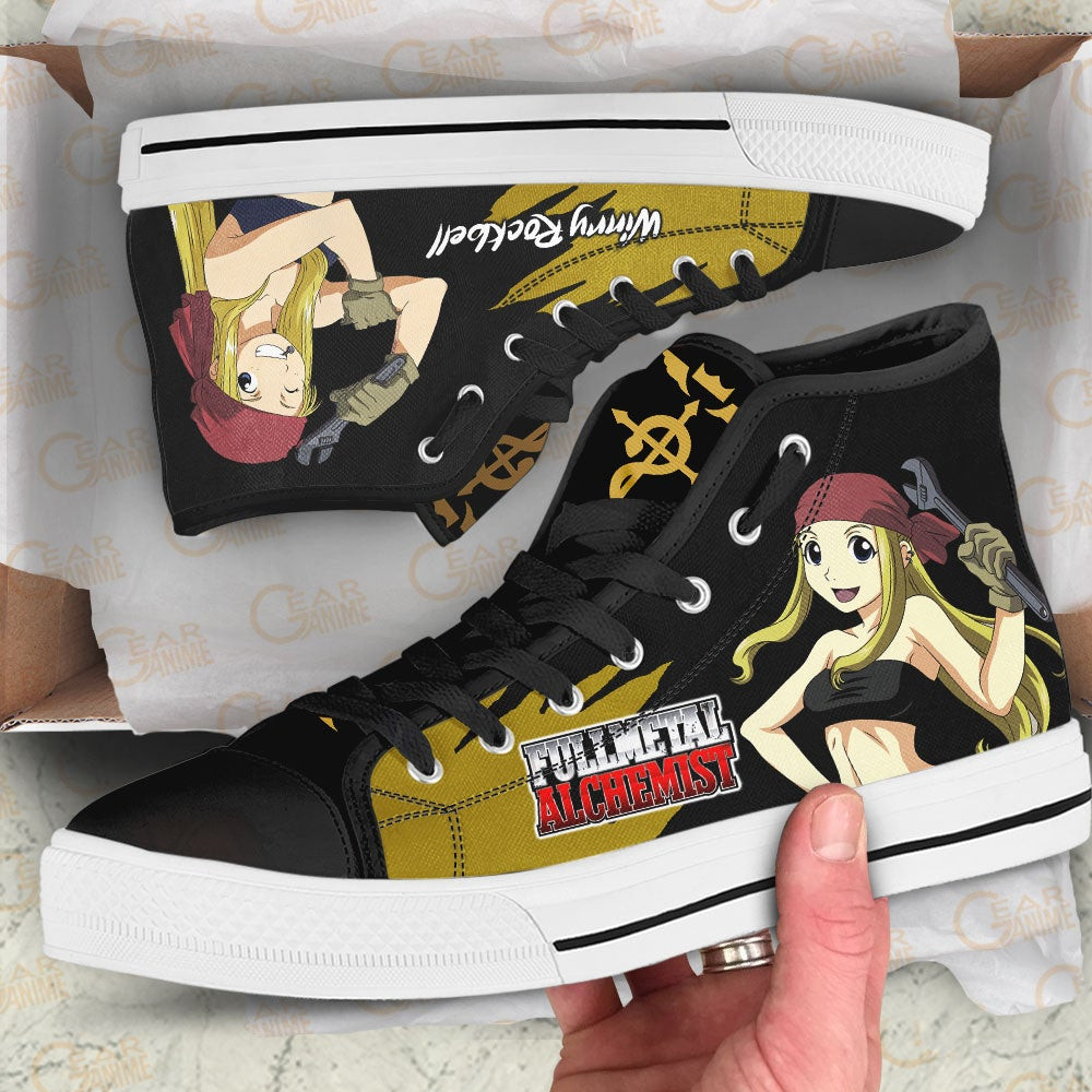 Fullmetal Alchemist Winry Rockbell High Top Shoes Custom Anime Sneakers