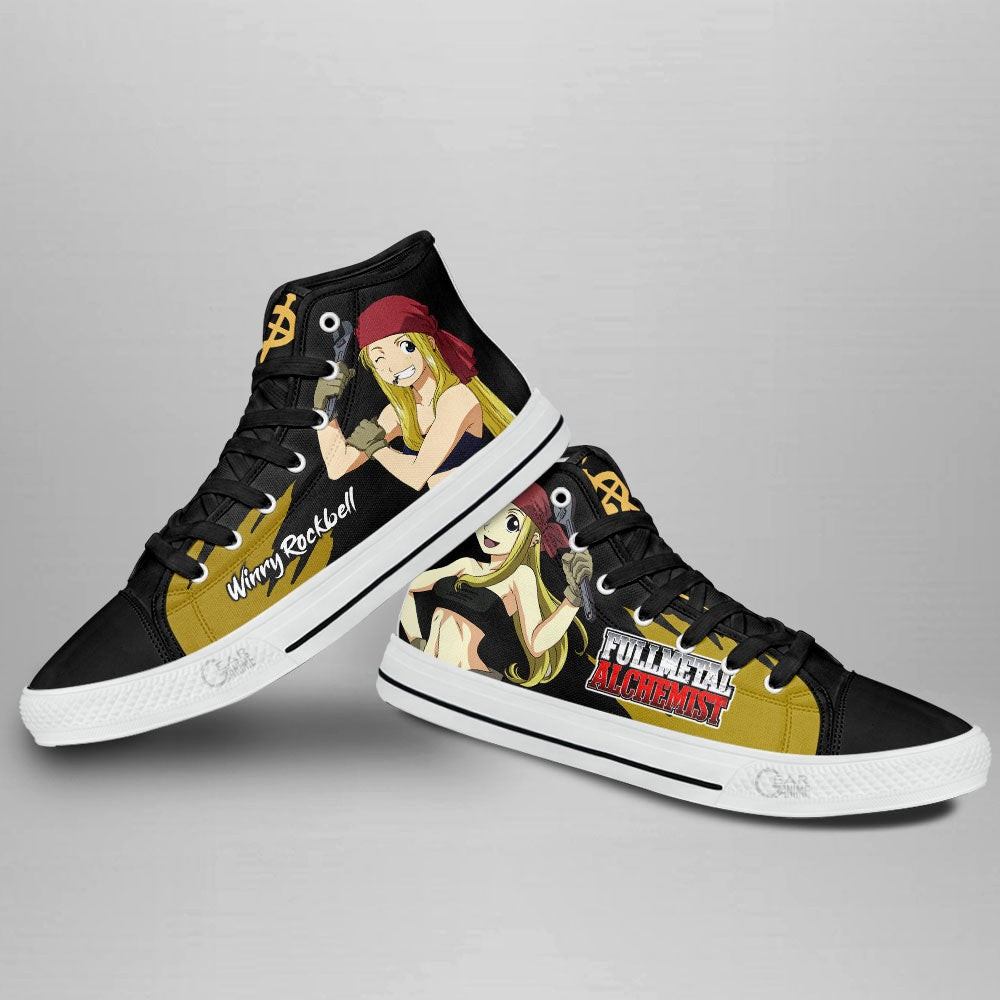 Fullmetal Alchemist Winry Rockbell High Top Shoes Custom Anime Sneakers