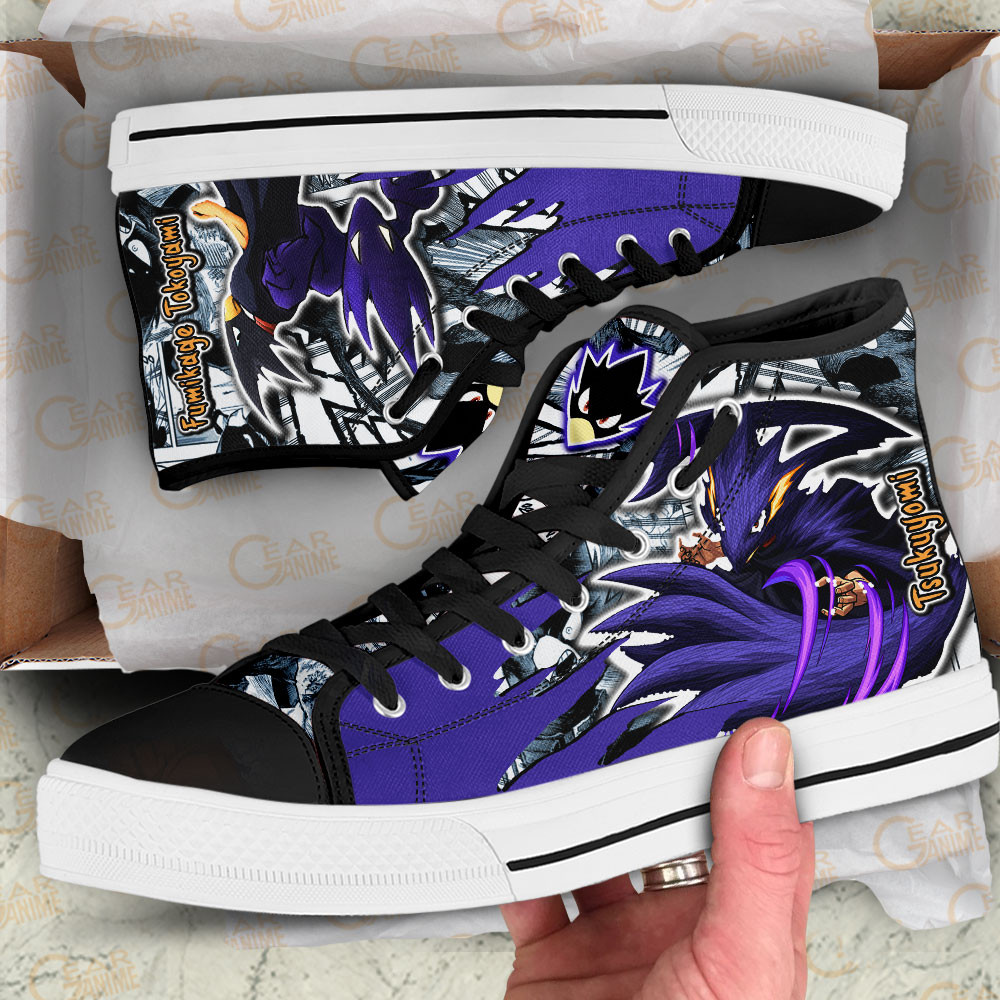 Fumikage Tokoyami High Top Shoes Custom My Hero Academia Sneakers