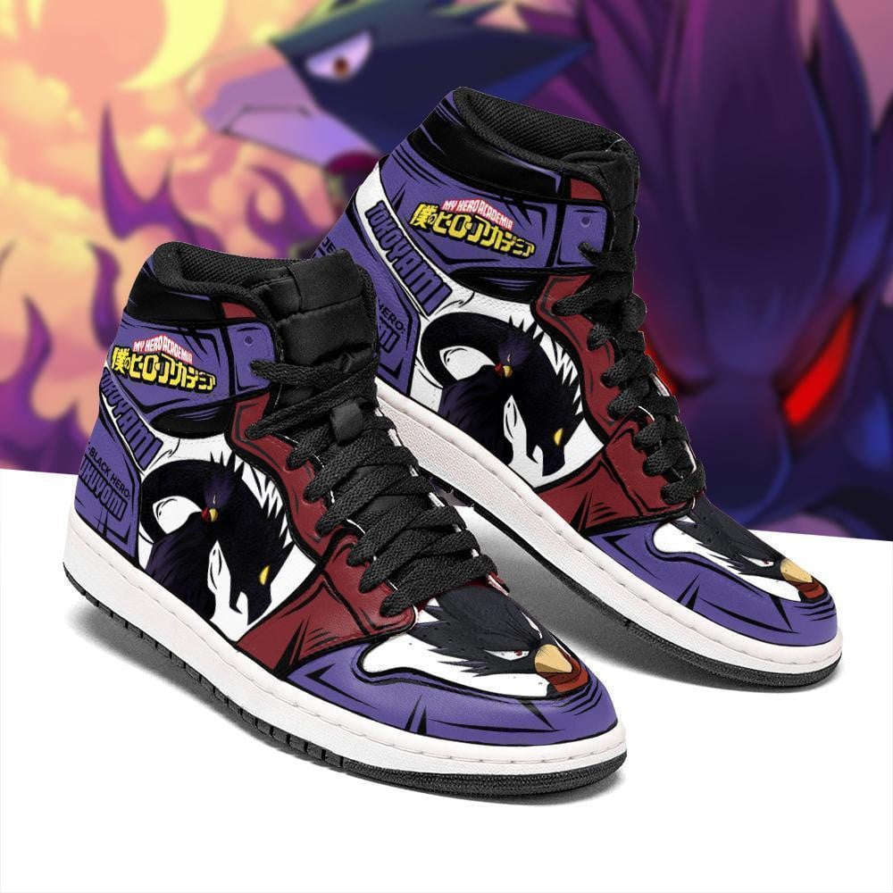 Fumikage Tokoyami JD1s Sneakers Tsukuyomi My Hero Academia JD1s Sneakers, Air Jordan Hightop