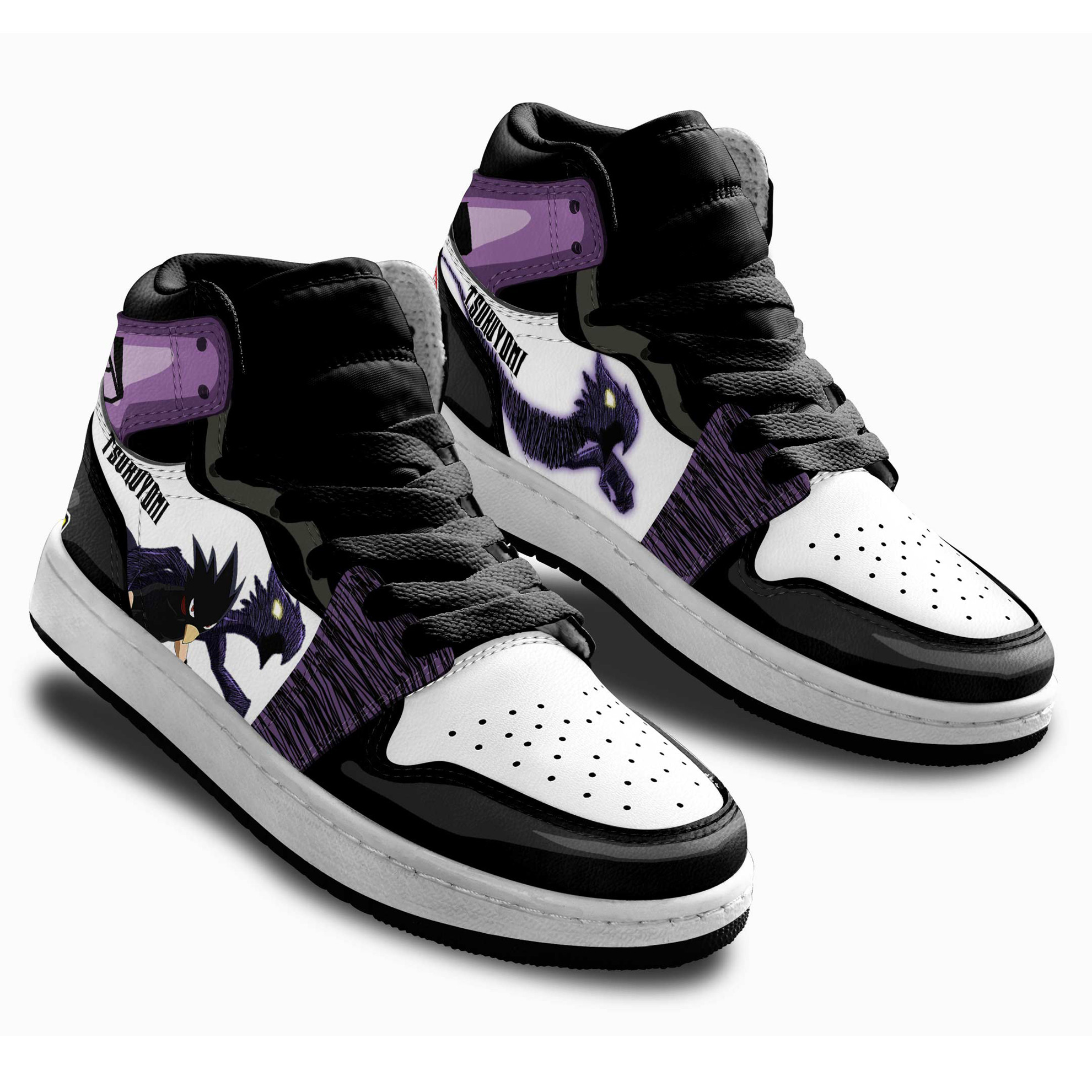 Fumikage Tokoyami Kids Sneakers Custom My Hero Academia Anime Shoes For Kids