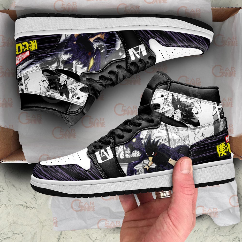Fumikage Tokoyami Tsukuyomi JD1s Sneakers BNHA Manga Mixed Anime, Air Jordan Hightop
