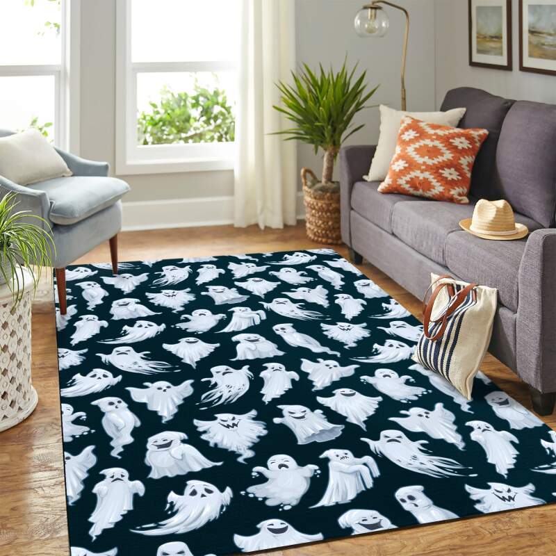 Funny Ghost Pattern Carpet Rectangle Rug