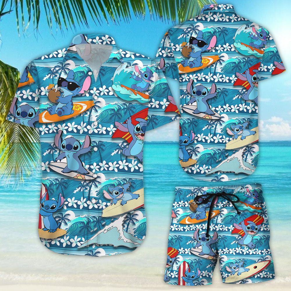Funny stitch hawaiian shirt