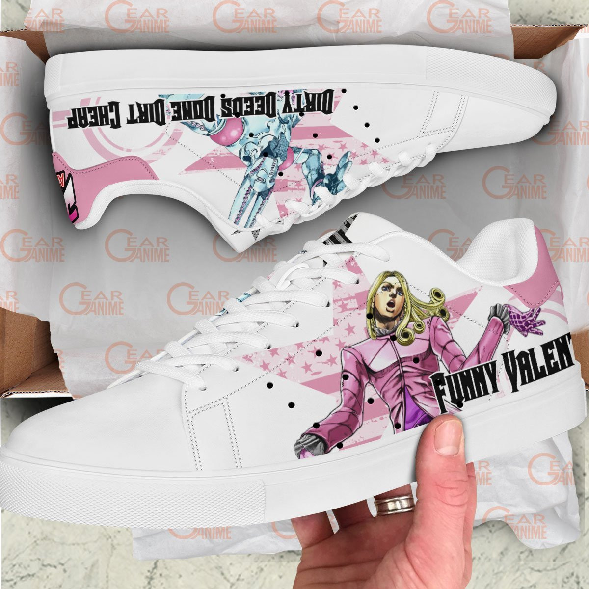 Funny Valentine Skate Sneakers Custom Anime Jojo’s Bizarre Adventure Shoes