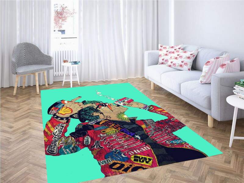 Furry Rebel Wallpaper Carpet Rectangle Rug