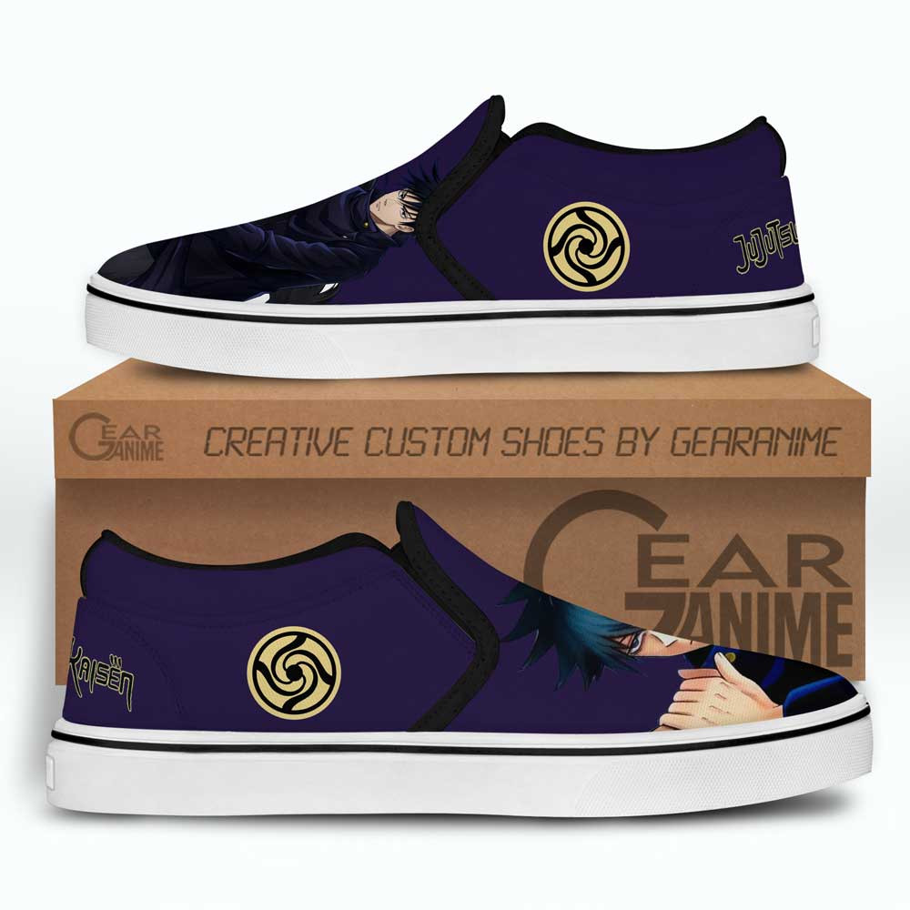 Fushiguro Megumi Slip-On Shoes Canvas Custom Anime Jujutsu Kaisen Shoes
