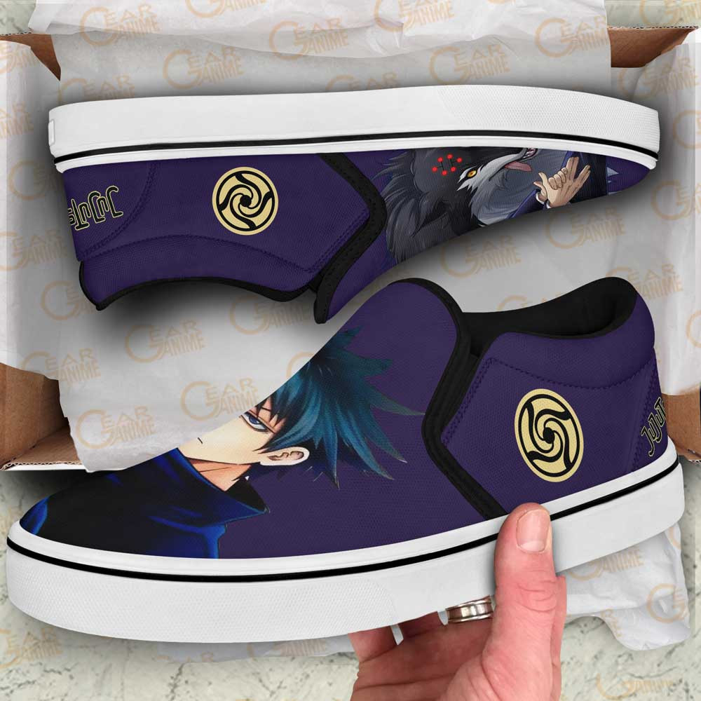 Fushiguro Megumi Slip-On Shoes Canvas Custom Anime Jujutsu Kaisen Shoes