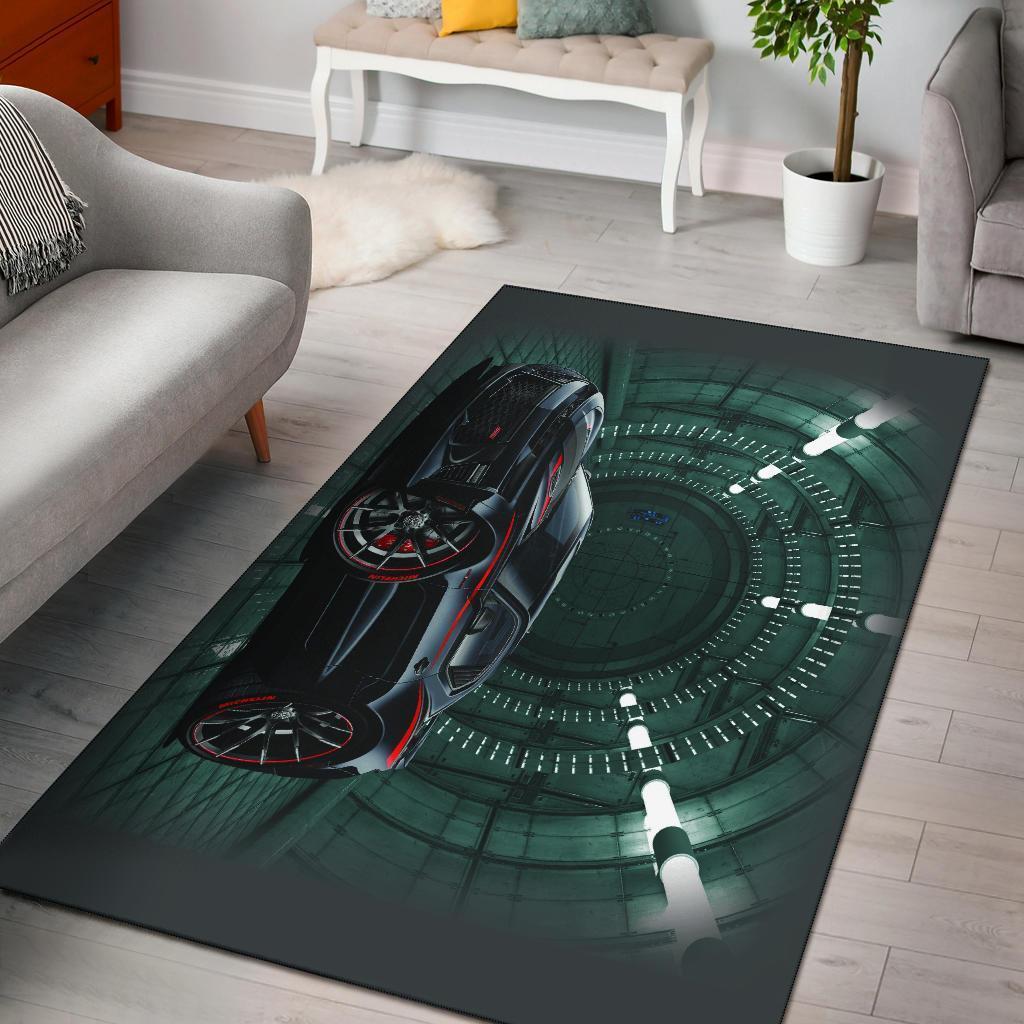 Futuristic Camaro Ss Car Art Area Rectangle Rug