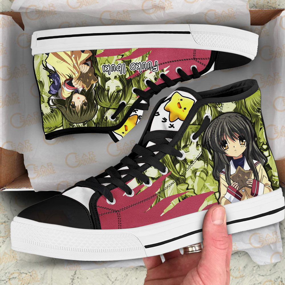 Fuuko Ibuki High Top Shoes Custom Clannad Anime Sneakers