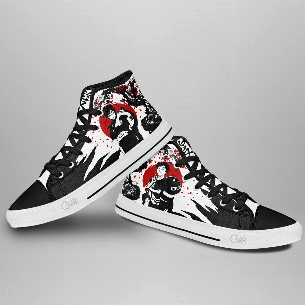 Gaara High Top Shoes Custom NRT Anime Sneakers Japan Style