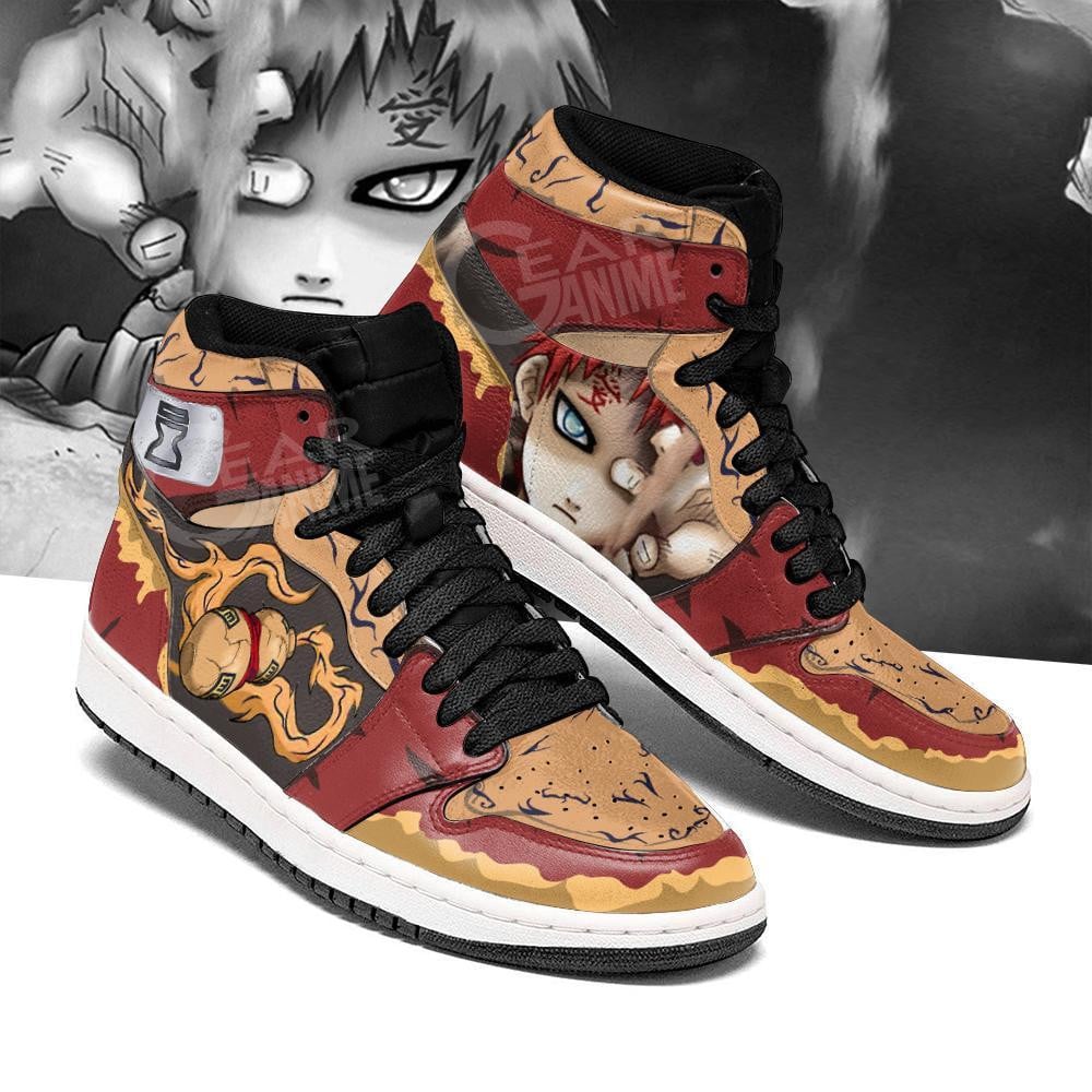 Gaara JD1s Sneakers Anime Shoes Sand Village, Air Jordan Hightop