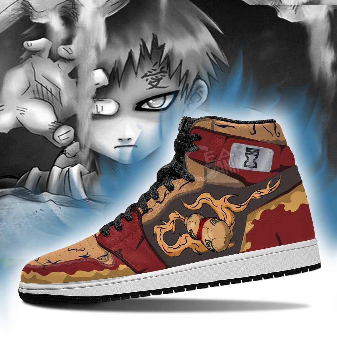 Gaara JD1s Sneakers Anime Shoes Sand Village, Air Jordan Hightop