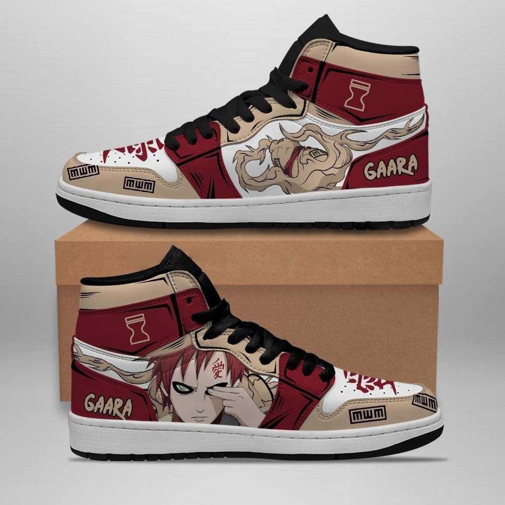 Gaara Naruto Anime 1 High Top Air Jordan Sneaker, Air Jordan Hightop