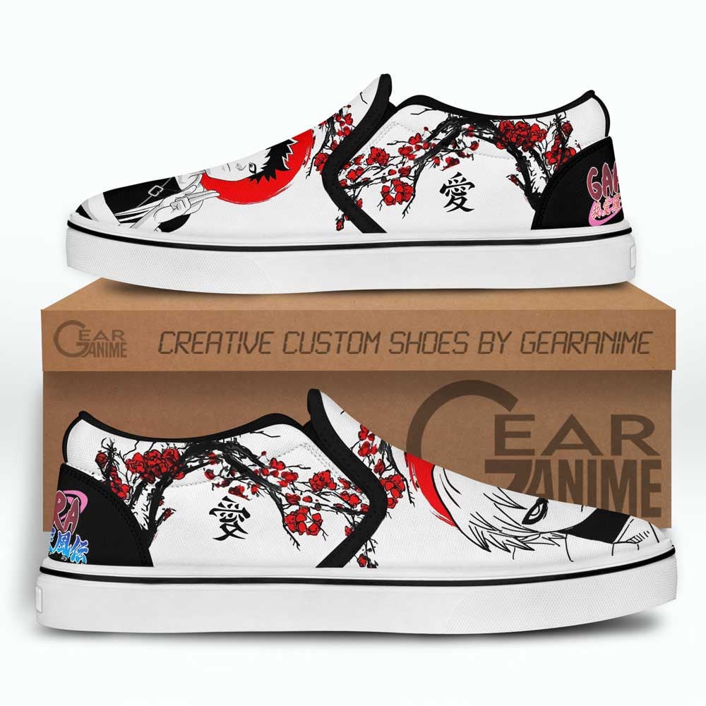 Gaara Slip-On Shoes Canvas Custom Japan Blossom Anime Shoes
