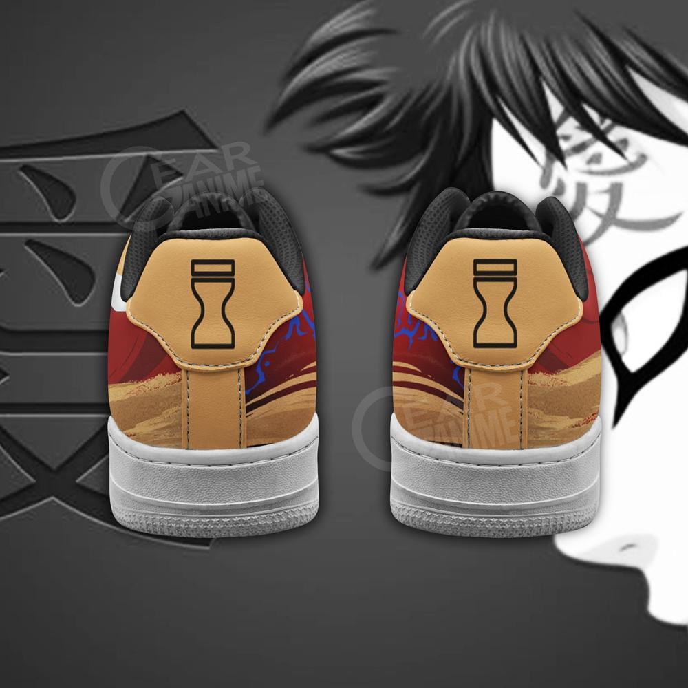 Gaara Sneaker Anime Custom Shoes Jutsu Skill