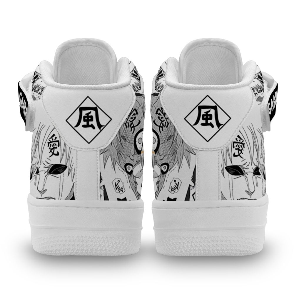Gaara Sneakers Air Mid Custom Anime Shoes Mix Manga