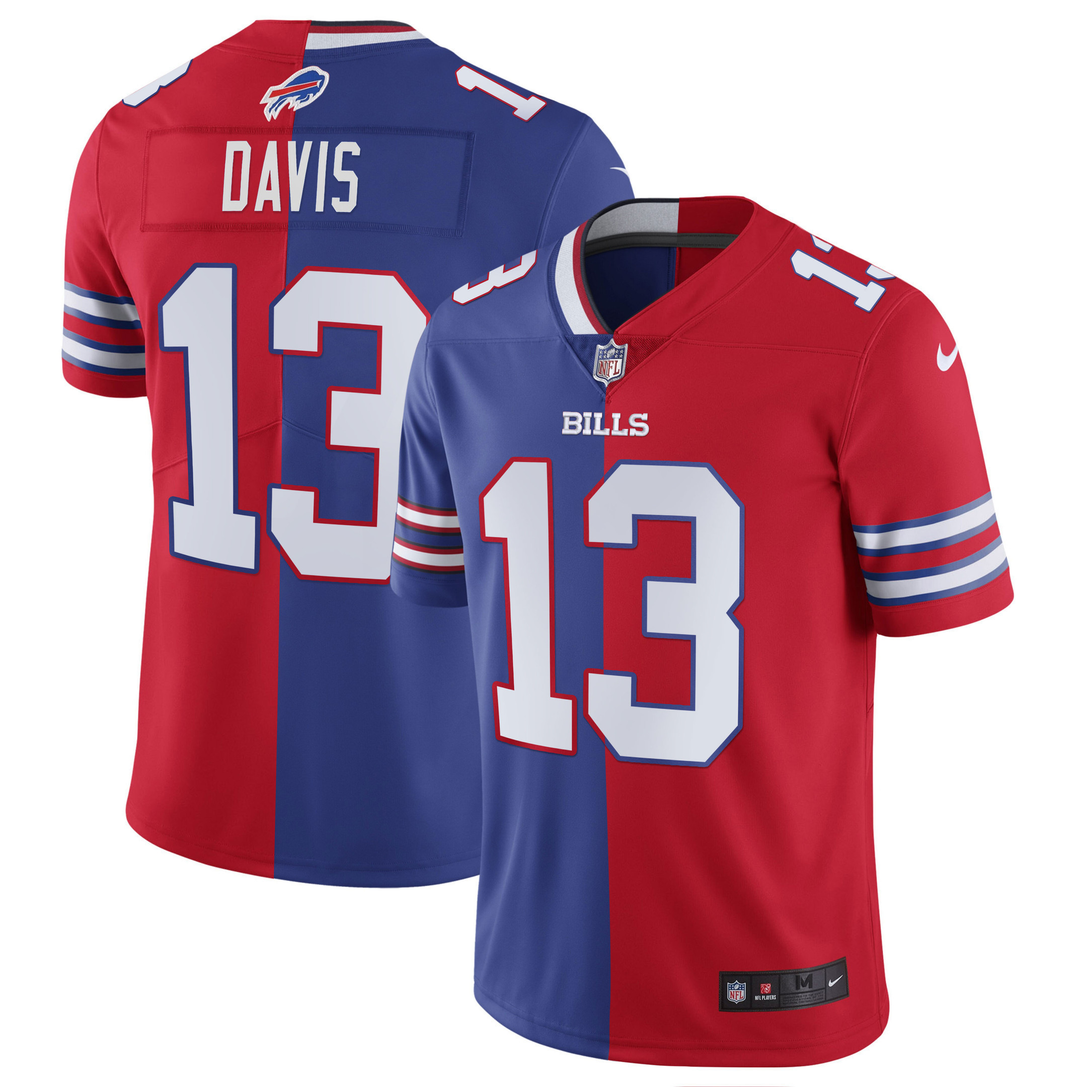 Gabriel Davis Buffalo Bills Split Split Royal Red Jersey - All Stitched 