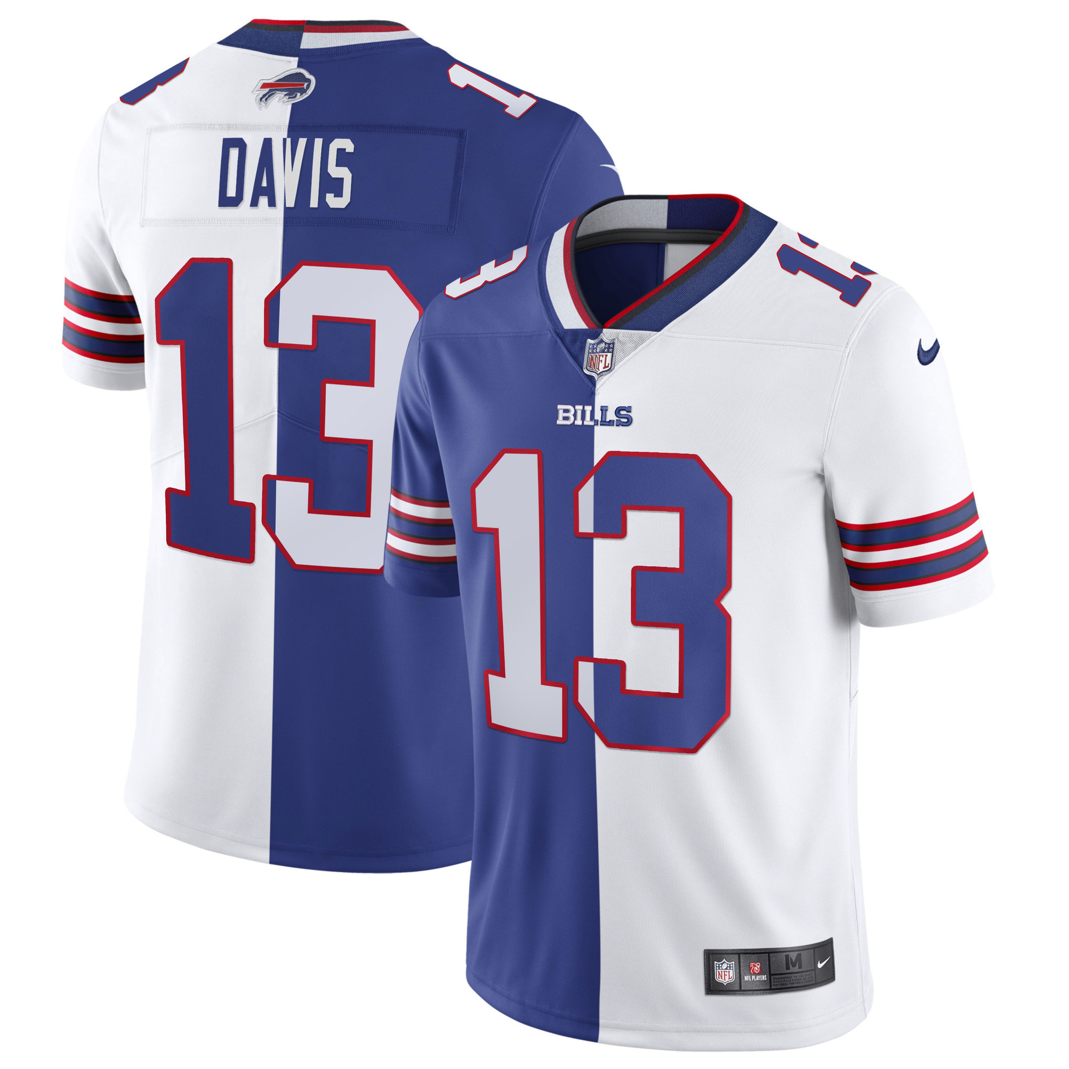 Gabriel Davis Buffalo Bills Split Split Royal White Jersey - All Stitched 