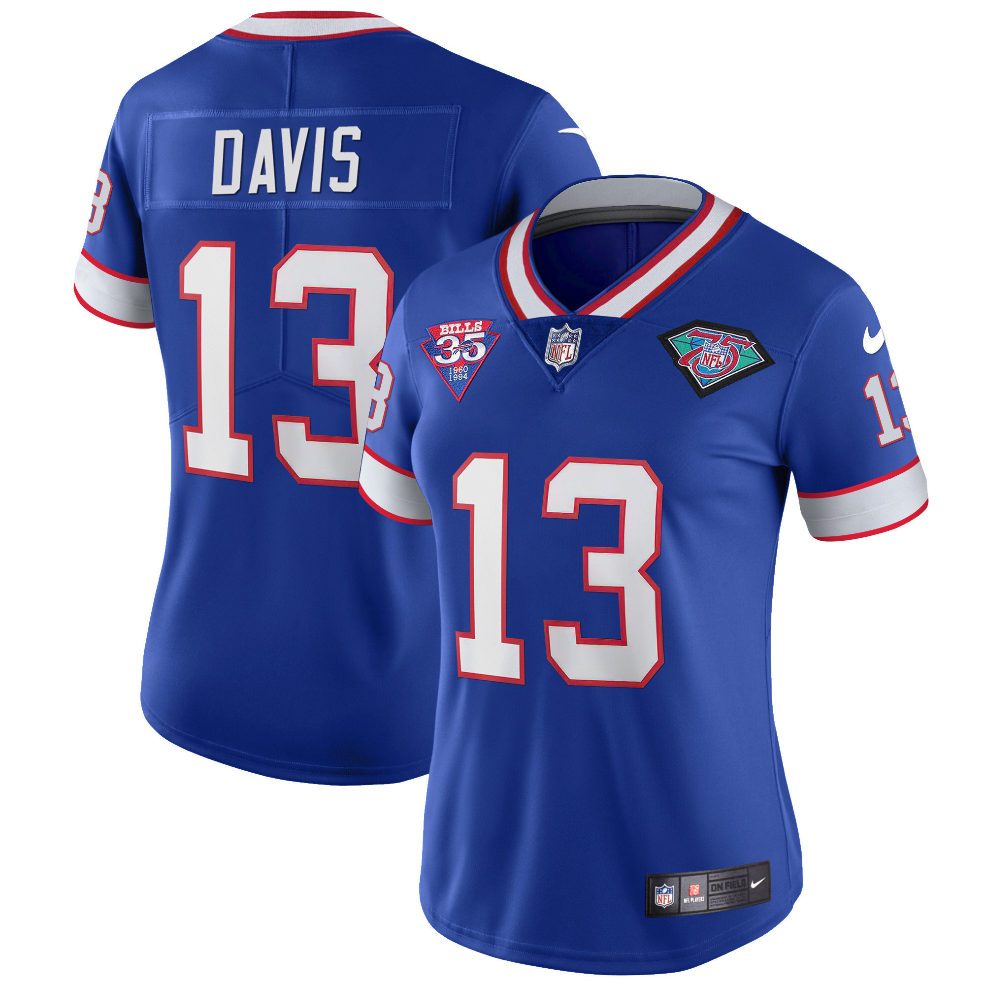 Gabriel Davis Women's Buffalo Bills 1994 Throwback Vapor Royal Jersey - All Stitched 