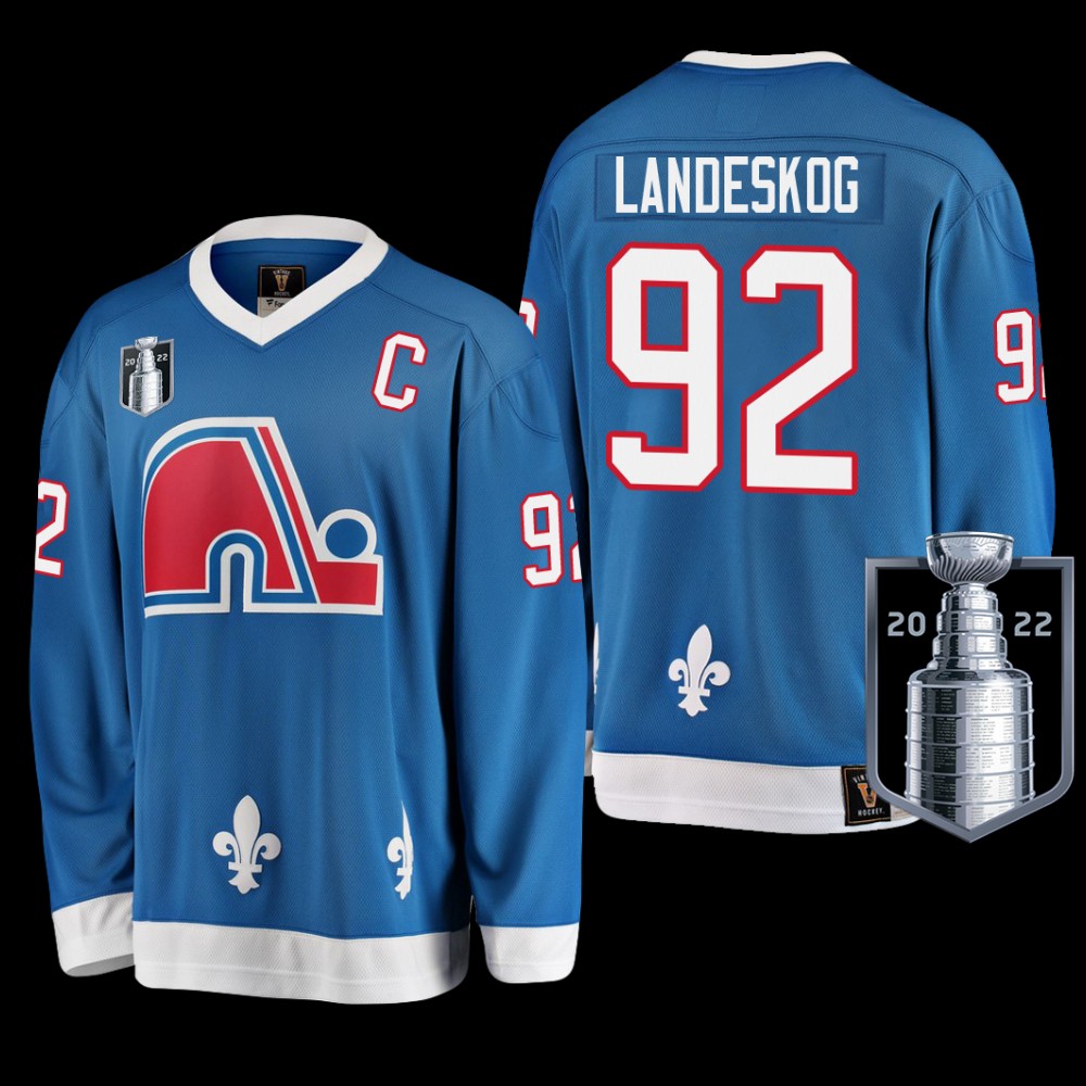 Gabriel Landeskog Colorado Avalanche 2022 Western Conference Champs Blue Heritage Jersey