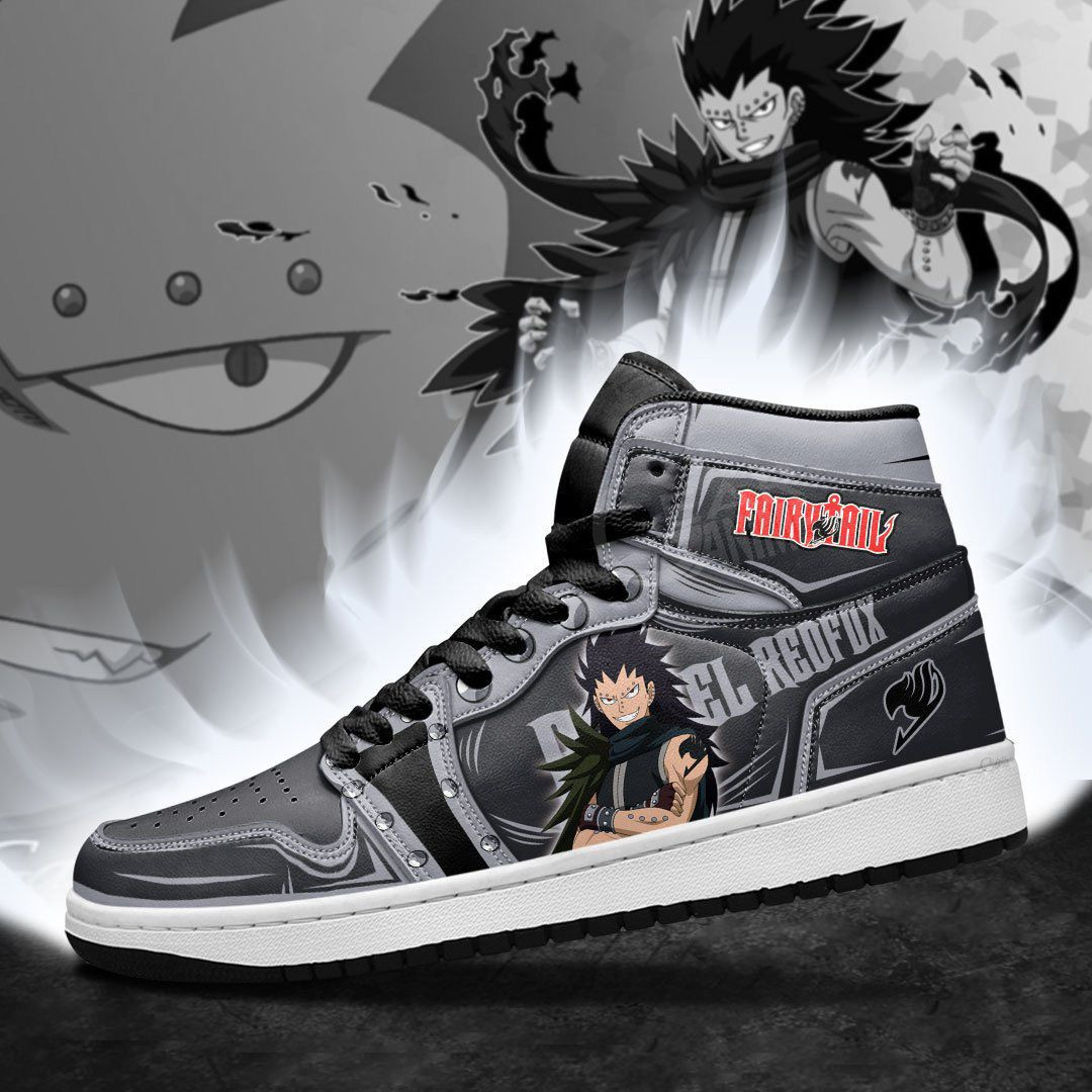 Gajeel Redfox Fairy Tail Anime 1 High Top Air Jordan Sneaker, Air Jordan Hightop