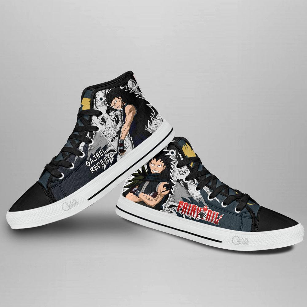 Gajeel Redfox High Top Shoes Custom Fairy Tail Anime Sneakers