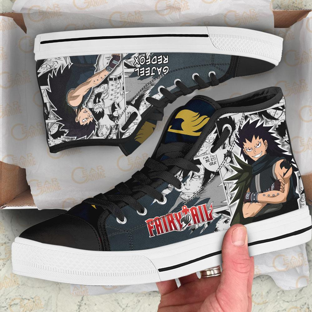 Gajeel Redfox High Top Shoes Custom Fairy Tail Anime Sneakers