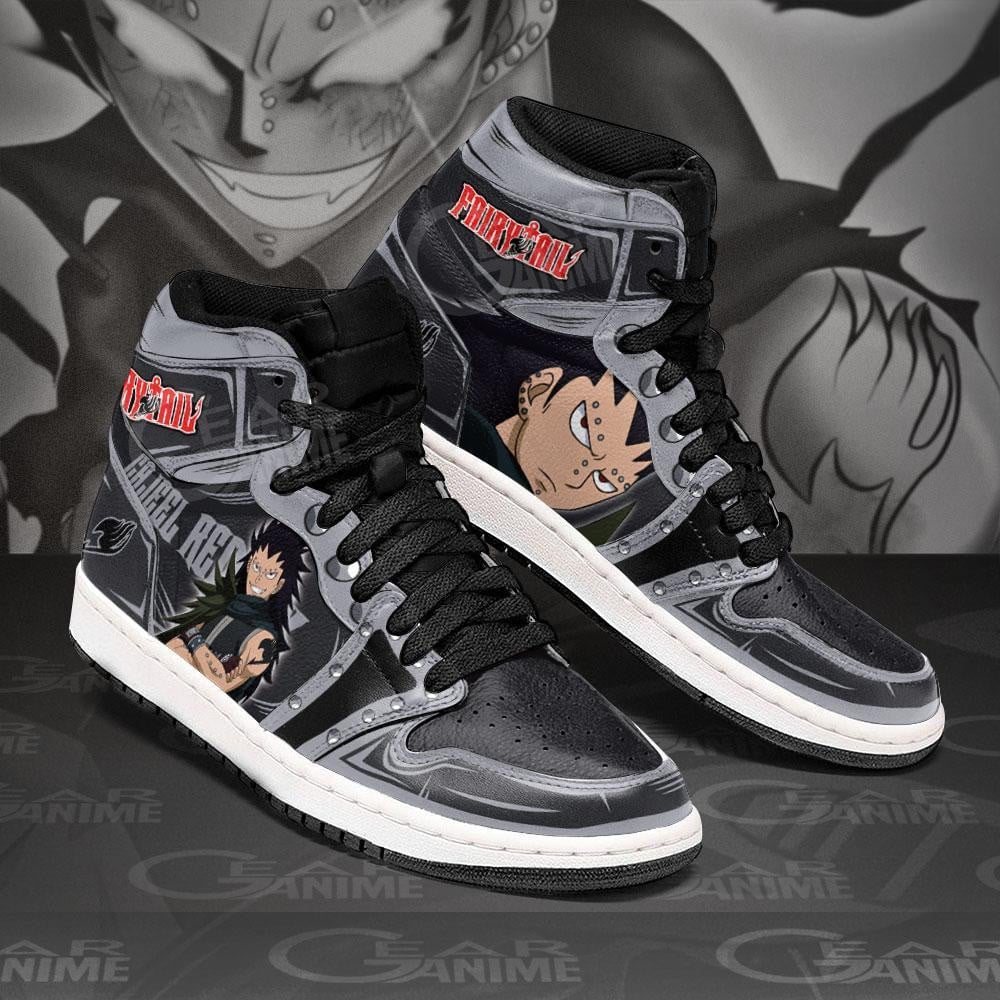 Gajeel Redfox JD1s Sneakers Anime Fairy Tail Shoes, Air Jordan Hightop