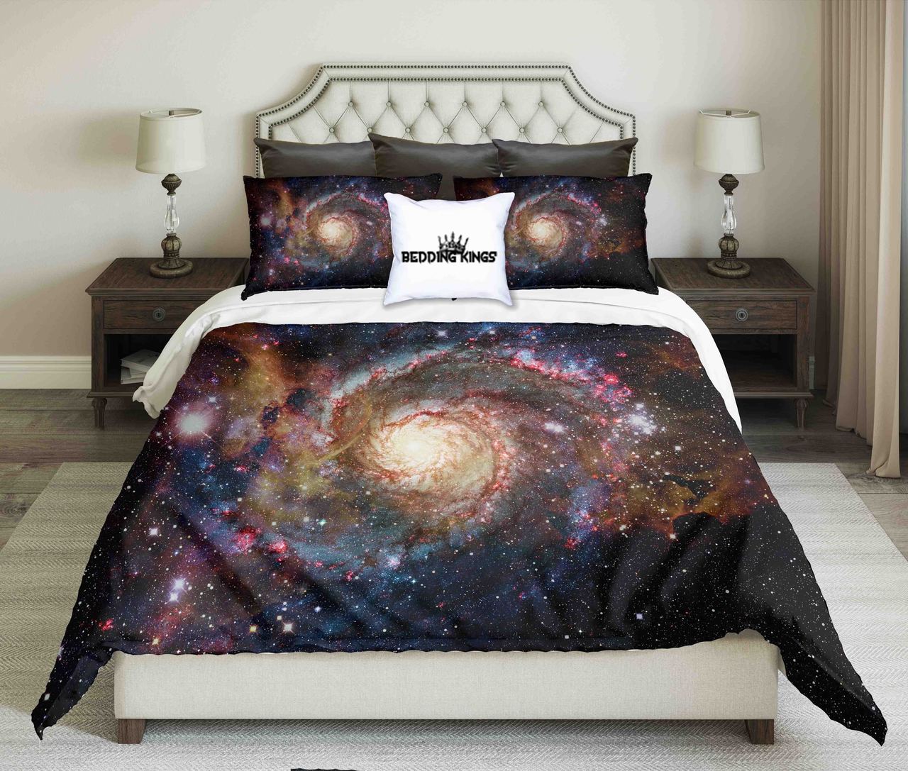 Galaxy And Nebula Kings 3D Customized Duvet Cover Bedding Set